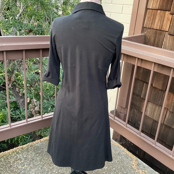 Arentura Organic Black Midi Shirt Dress, cotton Medium - Picture 8 of 11